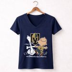 Charlie Brown Snoopy Golden Knights Dance 5 Womens V Neck.jpg