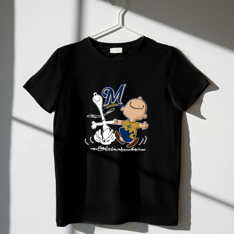 Charlie Brown Snoopy Milwaukee Brewers Dance 1 T Shirt.jpg