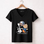 Charlie Brown Snoopy New York Islanders Dance 7 Womens V Neck.jpg