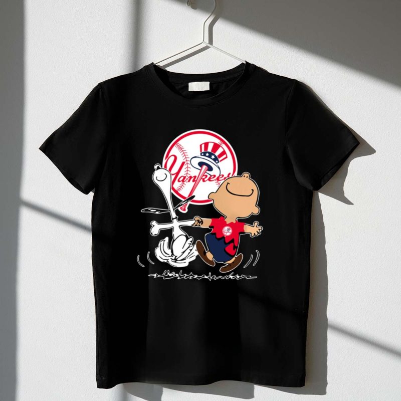 Charlie Brown Snoopy New York Yankees Dance 1 T Shirt