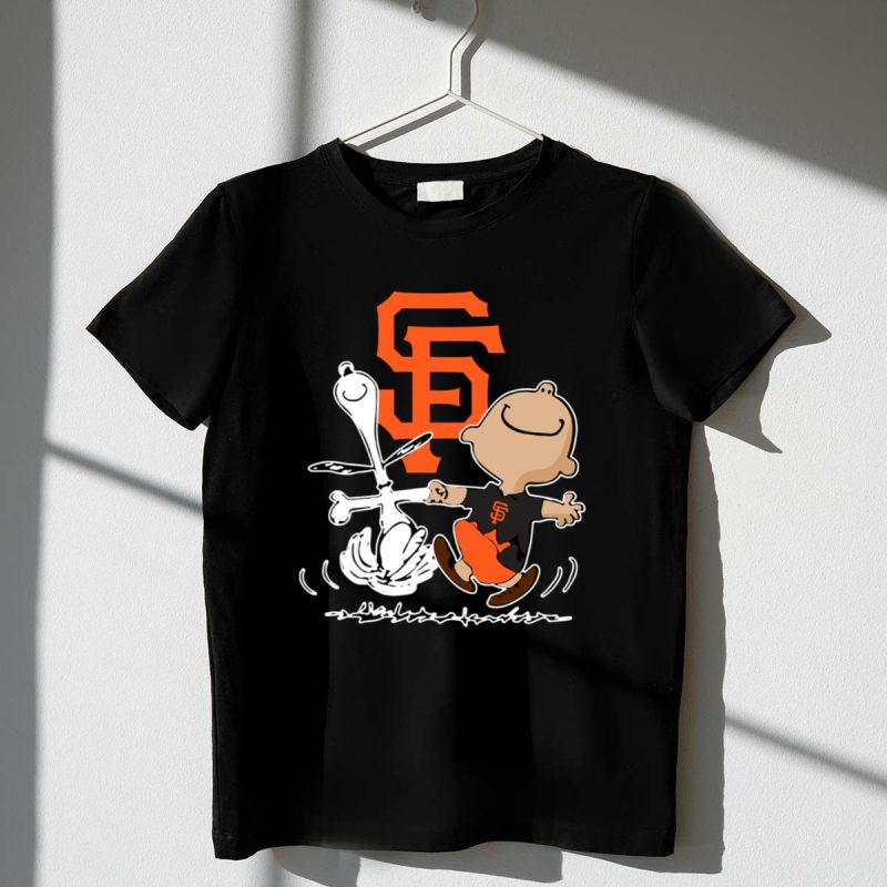 Charlie Brown Snoopy San Francisco Giants Dance 1 T Shirt