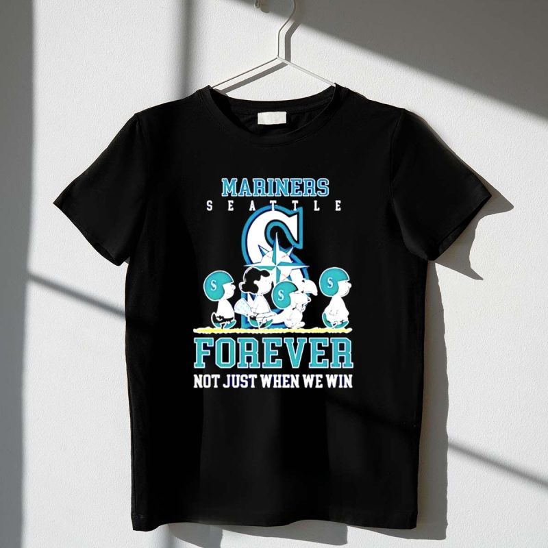 Charlie Brown Snoopy Seattle Mariners Baseball Forever Not Just When We Win 1 T Shirt 2.Jpg