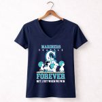 Charlie Brown Snoopy Seattle Mariners baseball forever not just when we win 5 Womens V Neck 2.jpg