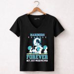 Charlie Brown Snoopy Seattle Mariners baseball forever not just when we win 7 Womens V Neck 2.jpg