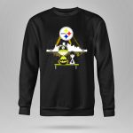 Charlie Brown Snoopy Steelers Skyline Reflection 9 Sweatshirt
