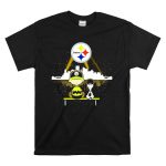 Charlie Brown Snoopy Steelers Skyline Reflection T Shirt 6