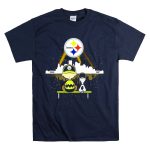 Charlie Brown Snoopy Steelers Skyline Reflection T Shirt 7