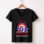 Charlie Brown Snoopy Texas Rangers Baseball Forever Not Just When We Win 7 Womens V Neck 1.jpg