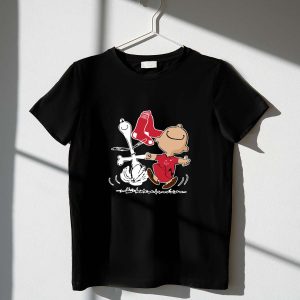 Charlie Brown Snoopy Wears Boston Red Sox Dance Shirt