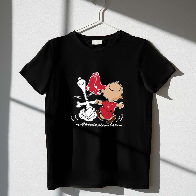 Charlie Brown Snoopy Wears Boston Red Sox Dance 1 T Shirt