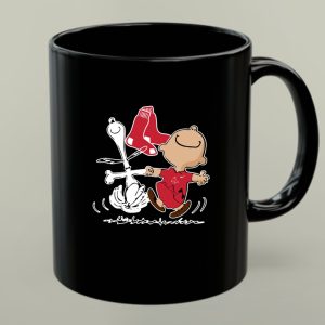 Charlie Brown Snoopy Wears Boston Red Sox Dance 1 mug.jpg