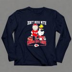 Charlie Brown Snoopy and Woodstock Dont Mess With Kansas City Chiefs 6 Long Sleeves
