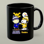 Charlie Brown West Virgina Mountaineers and Snoopy Pittsburgh Steelers 1 mug.jpg