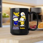Charlie Brown West Virgina Mountaineers and Snoopy Pittsburgh Steelers 2 mug.jpg