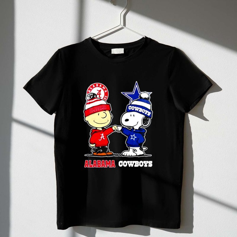 Charlie Brown And Snoopy Alabama Crimson Tide X Dallas Cowboys 1 T Shirt 1