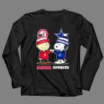 Charlie Brown and Snoopy Alabama Crimson Tide x Dallas Cowboys 4 Long Sleeves