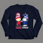 Charlie Brown and Snoopy Alabama Crimson Tide x Dallas Cowboys 6 Long Sleeves