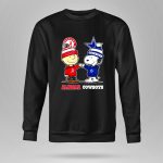 Charlie Brown and Snoopy Alabama Crimson Tide x Dallas Cowboys 9 Sweatshirt 1