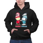 Charlie Brown and Snoopy Alabama Crimson Tide x Philadelphia Eagles 2 Hoodie