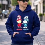 Charlie Brown and Snoopy Alabama Crimson Tide x Philadelphia Eagles 8 Hoodie