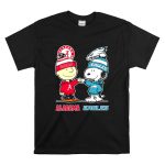 Charlie Brown and Snoopy Alabama Crimson Tide x Philadelphia Eagles T Shirt 6