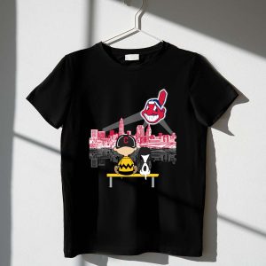 Charlie Brown and Snoopy Cleveland Indians 1 T Shirt.jpg