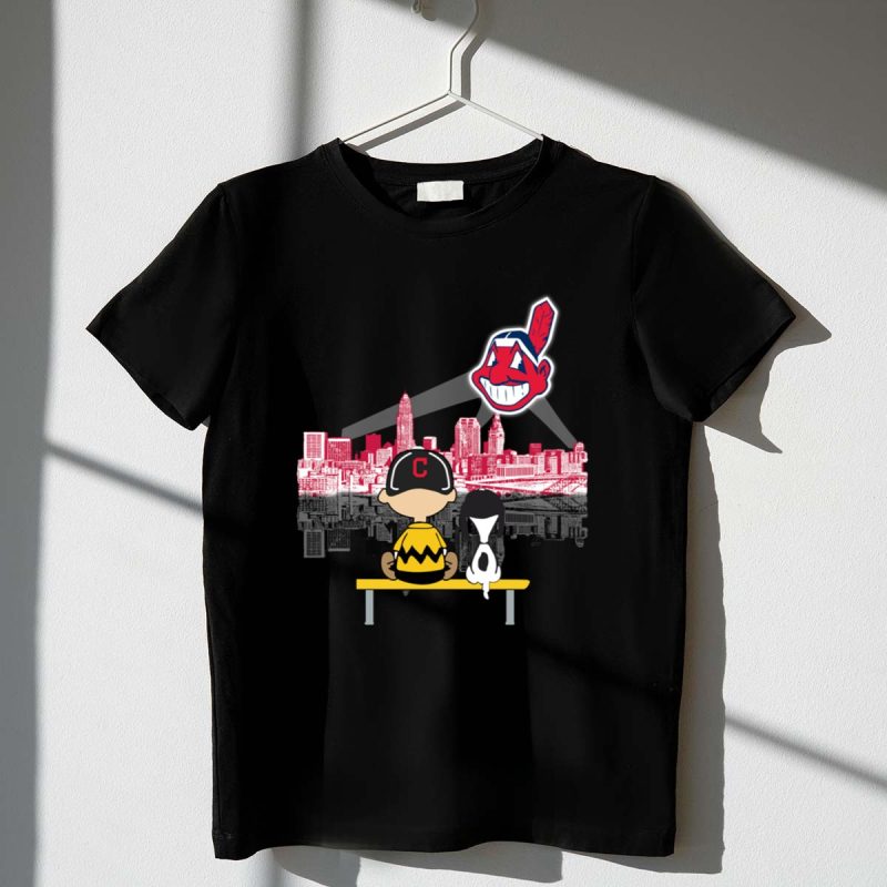 Charlie Brown And Snoopy Cleveland Indians 1 T Shirt.jpg