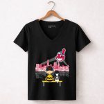 Charlie Brown and Snoopy Cleveland Indians 7 Womens V Neck.jpg