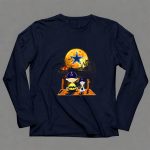 Charlie Brown and Snoopy Dallas Cowboys Halloween Moon Scene 6 Long Sleeves