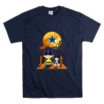 Charlie Brown and Snoopy Dallas Cowboys Halloween Moon Scene T Shirt 7
