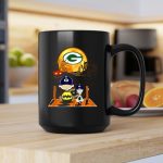 Charlie Brown and Snoopy Halloween Scene with Green Bay Packers 2 mug.jpg