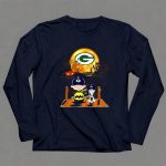 Charlie Brown and Snoopy Halloween Scene with Green Bay Packers 6 Long Sleeves