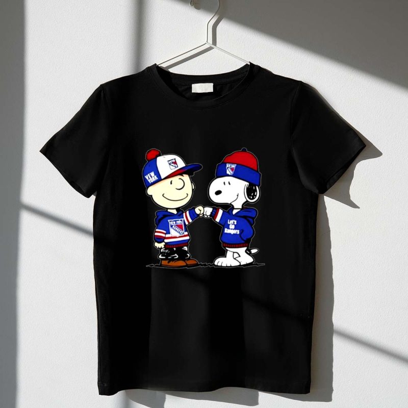 Charlie Brown And Snoopy Lets Go Rangers New York Ice Hockey 1 T Shirt