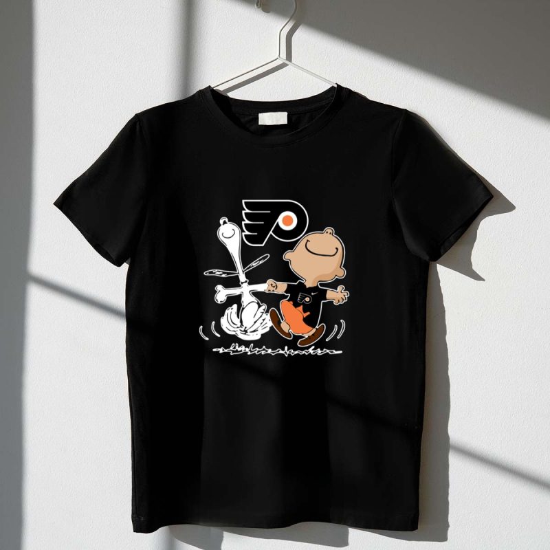 Charlie Brown And Snoopy Philadelphia Flyers Dance 1 T Shirt