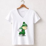 Charlie Brown and Snoopy Wear Clothing Dallas Ice Hockey 5 Womens V Neck.jpg