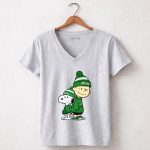 Charlie Brown and Snoopy Wear Clothing Dallas Ice Hockey 7 Womens V Neck.jpg