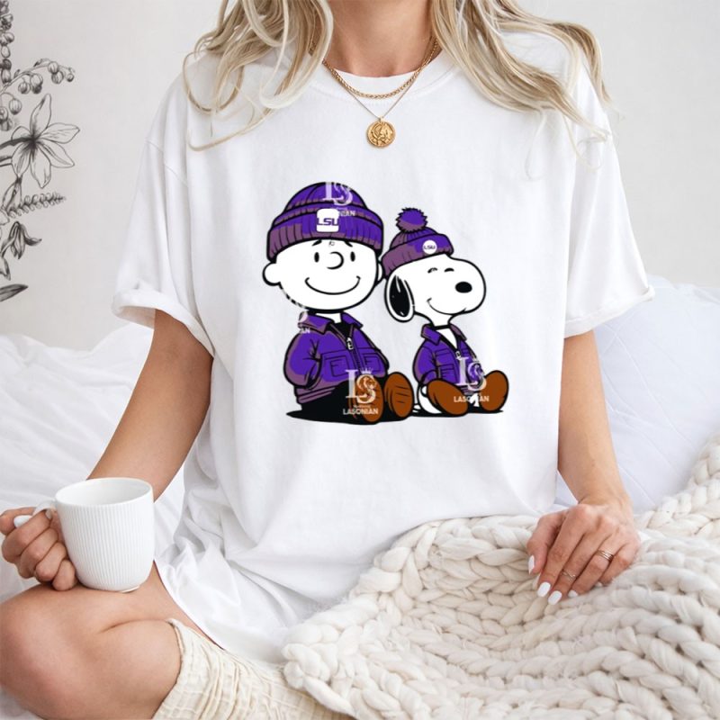 Charlie Brown And Snoopy Wear Clothing Lsu Tigers 1 T Shirt 1.Jpg