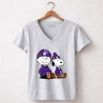 Charlie Brown and Snoopy Wear Clothing LSU Tigers 7 Womens V Neck 1.jpg
