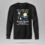 Charlie Brown and Snoopy dont judge what you dont understand Autism awareness shirt 9 Sweatshirt