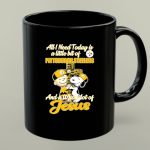Charlie Brown and Snoopy hug cross all I need today is a little bit of Steelers and Jesus 1 mug.jpg
