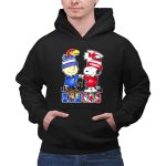 Charlie Brown and Snoopy x Kansas Jayhawks and Kansas City Chiefs 2 Hoodie
