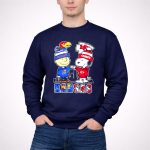 Charlie Brown and Snoopy x Kansas Jayhawks and Kansas City Chiefs 3 Sweatshirt