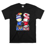 Charlie Brown and Snoopy x Kansas Jayhawks and Kansas City Chiefs T Shirt 6