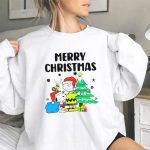 Charlie Snoopy Woodstock Merry Christmas Tree Santa Hats 9 Sweatshirt 1.jpg