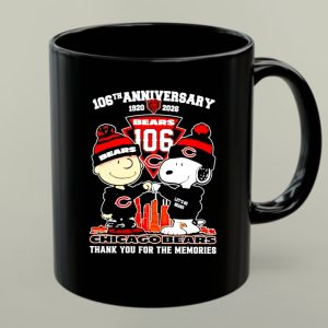 Chicago Bears Charlie Brown and Snoopy 106th anniversary 1920 2026 thank you for the memories 1 mug.jpg