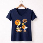 Chicago Bears Peanuts Football Charlie Brown Snoopy Woodstock 5 Womens V Neck