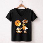 Chicago Bears Peanuts Football Charlie Brown Snoopy Woodstock 7 Womens V Neck