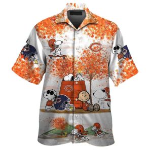 Chicago Bears Snoopy Characters Autum Hawaiian Shirt 1.jpg