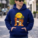 Chicago Bears Snoopy Charlie Brown Halloween Pumpkin Moon Scene 8 Hoodie