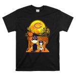 Chicago Bears Snoopy Charlie Brown Halloween Pumpkin Moon Scene T Shirt 6